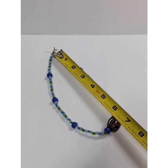 Simple glass bead choker necklace Multicolor - Picture 2 of 4